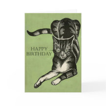 Dessin ennuyé de chat - joyeux anniversaire ou