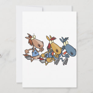 Carte dessin humoristique de course à cheval