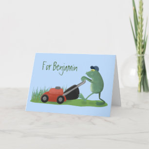 Carte Dessin humoristique sur la pelouse des grenouilles
