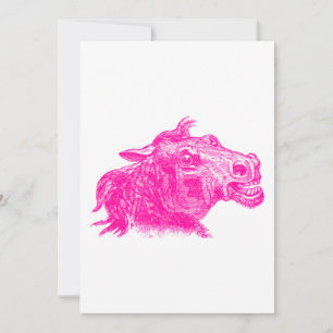 Carte Dessin intensif de tête de cheval vintage