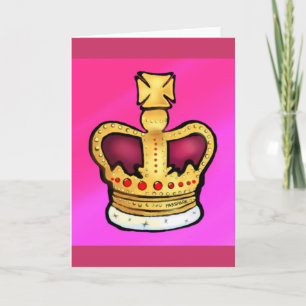 Carte Dessin magnifique de couronne de jubilé de diamant