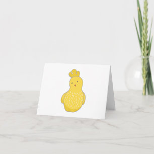 Carte Dessin Pâques Poulet BLANC