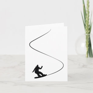 Carte Dessin Simple Snowboard Girl