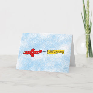 Carte Dessin sur la bannière ciel de l'avion "Happy Fête