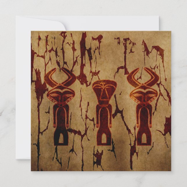 Carte dessin tribal Abstrait africain (Devant)