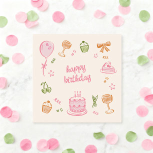 Carte Dessins fantaisistes Joyeux Anniversaire
