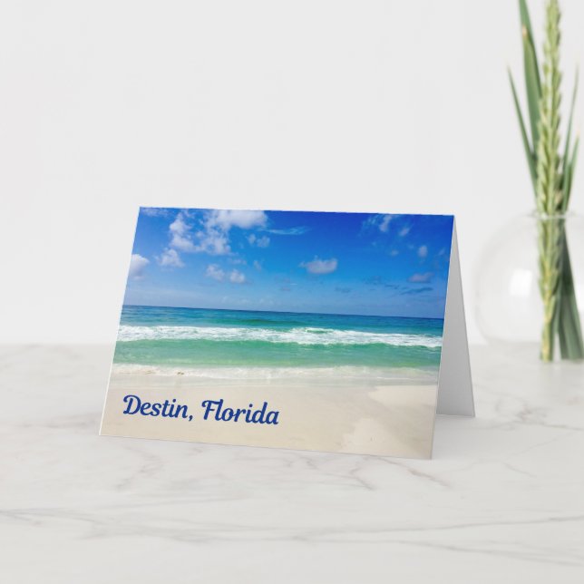 Carte Destin Floride Belle plage Photographie bord de me (Devant)