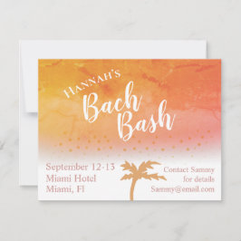 Carte Destination Tropicale Bachelorette Party Invitatio