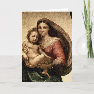 Carte Détail de Raphael "Sistine Madonna" (circa 1513)