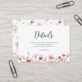 Carte détail florale élégante de magnolia