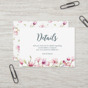 Carte détail florale élégante de magnolia