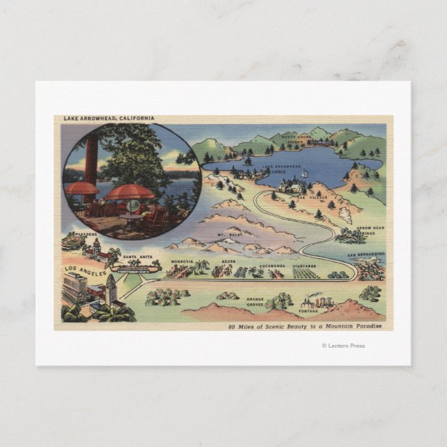 Carte détaillée de LA au lac (Devant)