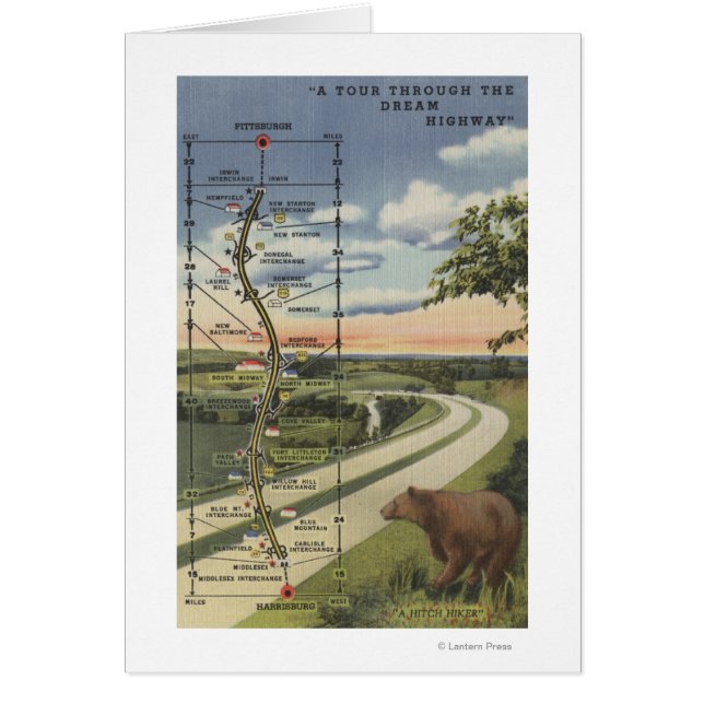 Carte détaillée de la "Route du rêve" (Devant)