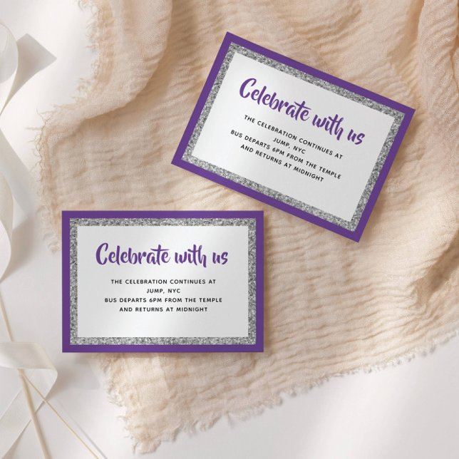 Carte détaillée du Bat mitzvah de la Glittery Purp (Créateur téléchargé)