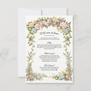 Carte Détails de la Fête des mariées Florales Vibr