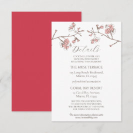 Carte Détails du boîtier Mariage Sakura Blossom