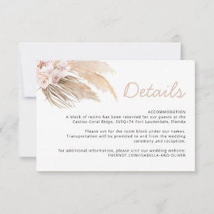 Carte Détails Pampas Grass