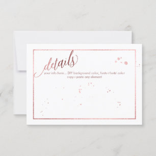 Carte Détails PixDezines Dazzled/Faux Rose Gold