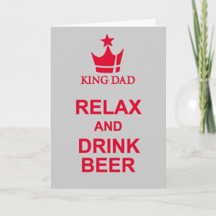 Carte Détendez-vous et buvez de la bière Fête des pères