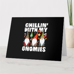 Carte Détente avec mes gnomes drôles de Noël Cadeau de g