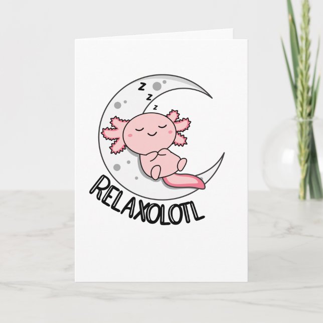 Carte Détente Axolotl Amateurs, Beaux Animaux Détente (Devant)
