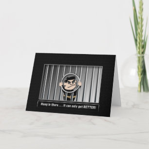 CARTE DÉTENU - PRISON - DERRIÈRE LES BARS - ENCOURAGEMEN
