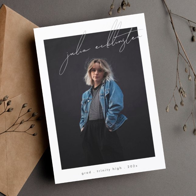 Carte d'études secondaires photo Modèle personnali (Créateur téléchargé)