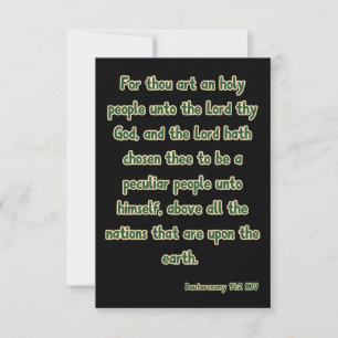 Carte Deutéronome 14:2 KJV Bible Verse Salutation