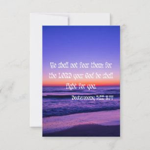 Carte Deutéronome 3:22 KJV Bible Verse Pic Flat Salutati