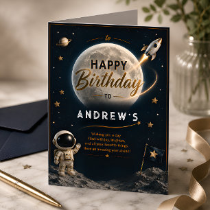 Carte Deux à la Lune Anniversaire