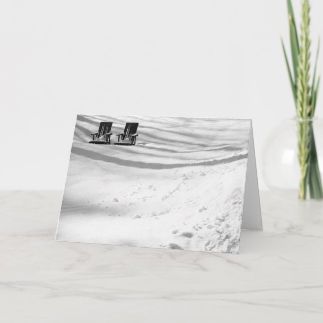 Carte Deux Chaises Ensevelies Dans La Neige (Devant)