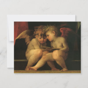 Carte Deux chérubins lisant par Rosso Fiorentino, Anges