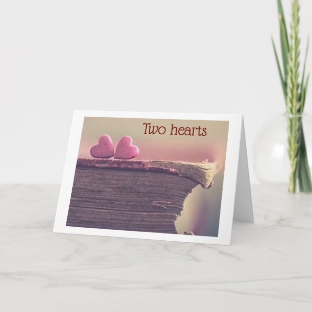 CARTE DEUX COEURS, LE VOTRE, LE MIEN **HEUREUX ANNIVERSA (Devant)