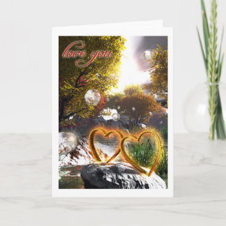 Carte Deux Coeurs "Love You"