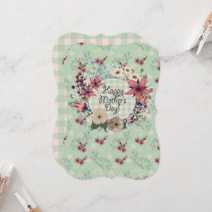 Carte Deux côtés   Fête des mères florales   Contrôle ve