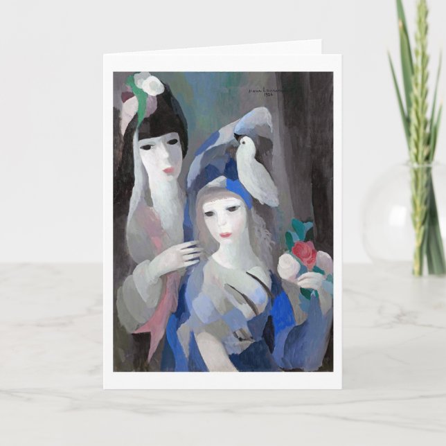 Carte Deux dame et une colombe, Marie Laurencin (Devant)