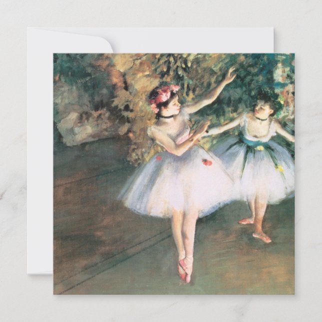 Carte Deux danseurs sur scène par Edgar Degas, Art Vinta (Devant)