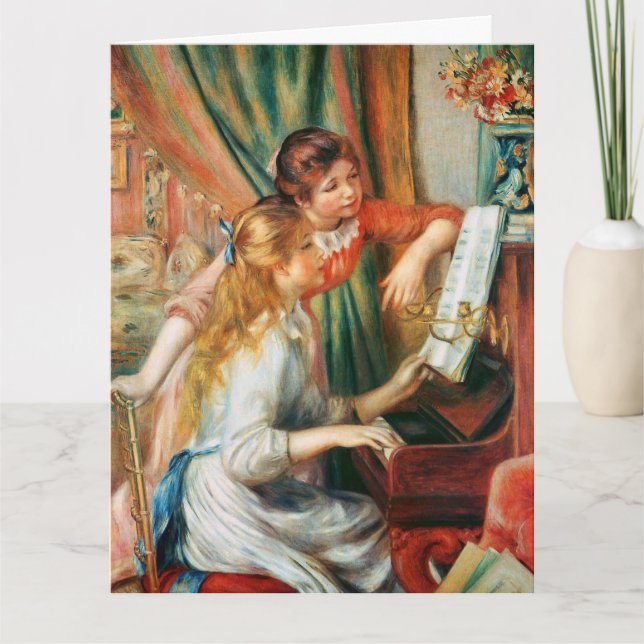 Carte Deux filles au piano par Renoir Grand (Devant)