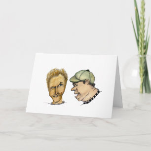 Carte Deux gars amusants qui parlent de golf et de jeux 