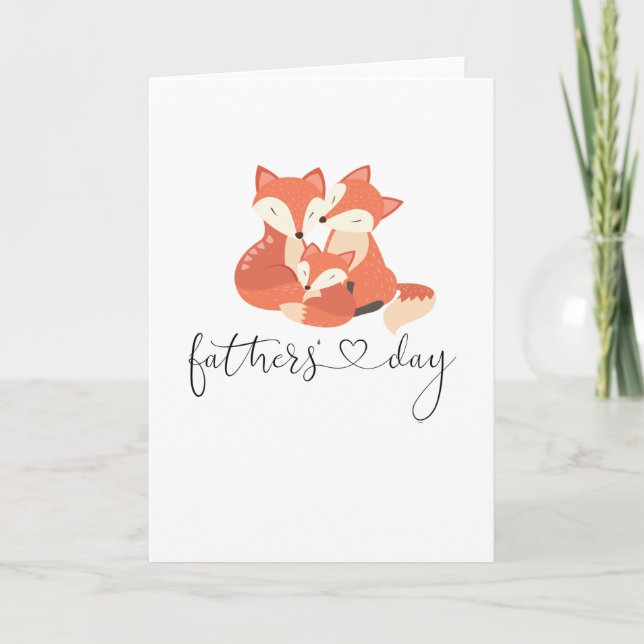 Carte Deux Gay Dads Happy Fête des pères Fox (Devant)
