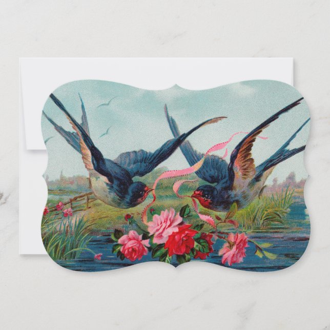 Carte Deux hirondelles (Devant)