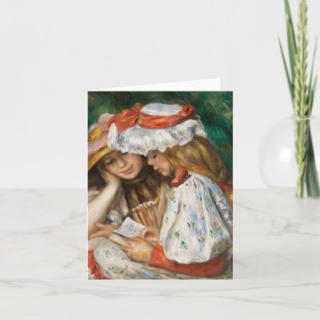 Carte Deux Lectures - Renoir Impressionniste Peinture (Devant)