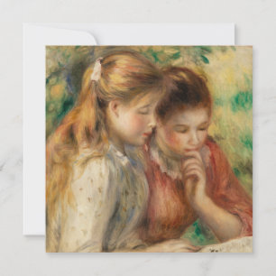 Carte Deux Lectures - Renoir Impressionniste Peinture