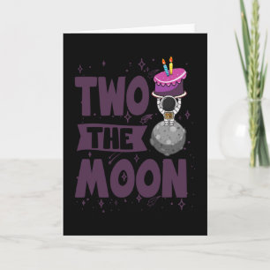 Carte DEUX LUNE 2e anniversaire Toddler Space Anniversai