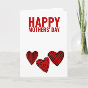 Carte Deux mamans Bonne fête des mères gayes Rouge