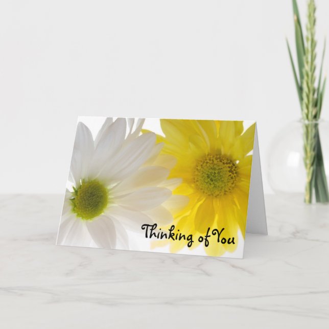 Carte Deux marguerites qui pensent à vous (Devant)
