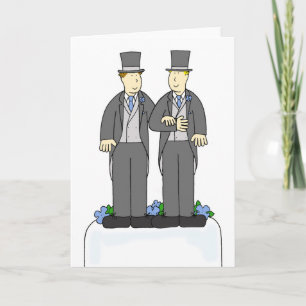 Carte Deux mariés, félicitations de mariage homosexuel