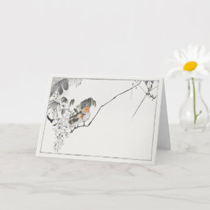 Carte Deux moineaux sur une branche