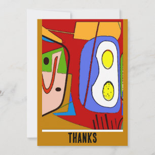 Carte Deux oeufs En haut Abstrait