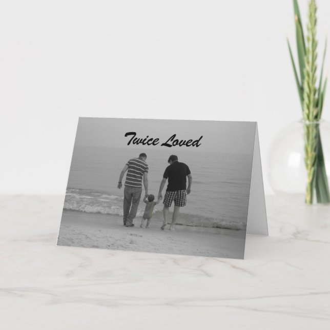 CARTE DEUX PAPA HEUREUX FÊTE DES PÈRES (Devant)